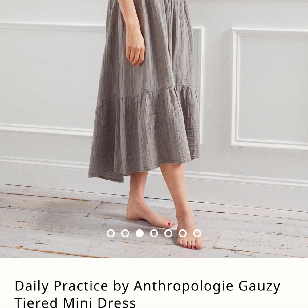 Anthropologie Daily Practice tiered gauze dress
